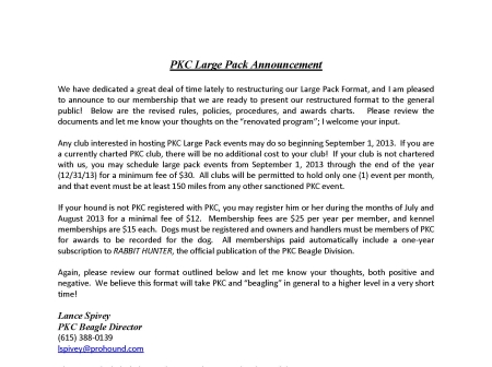 lp announcement front page